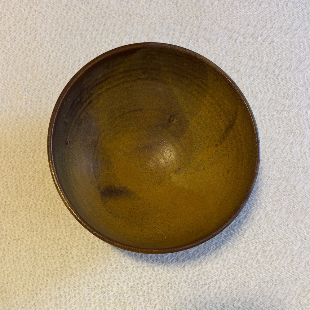 Handcrafted Brown Pottery Bowl - Picture 2 of 4